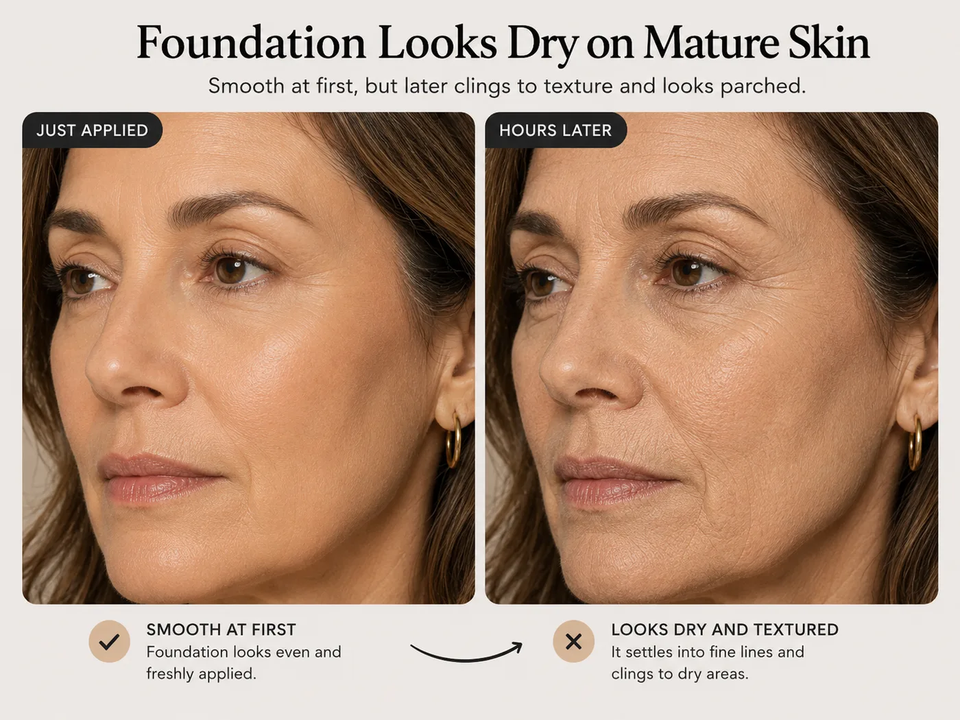 Foundation Looks Dry on Mature Skin