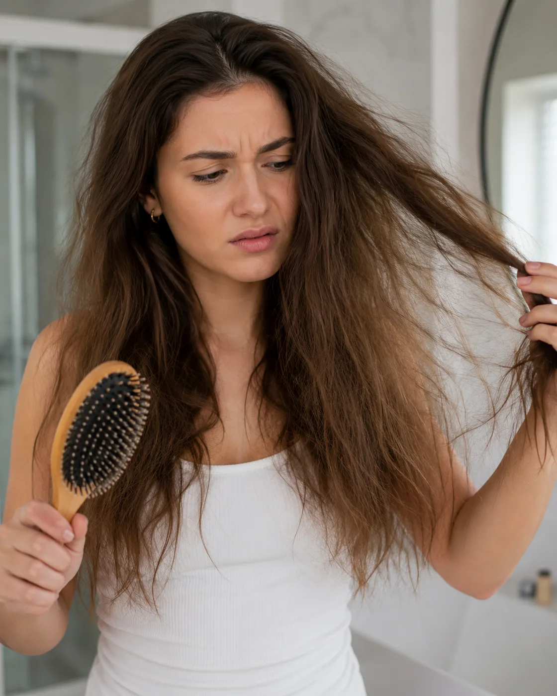 Hair Frizzes After Brushing